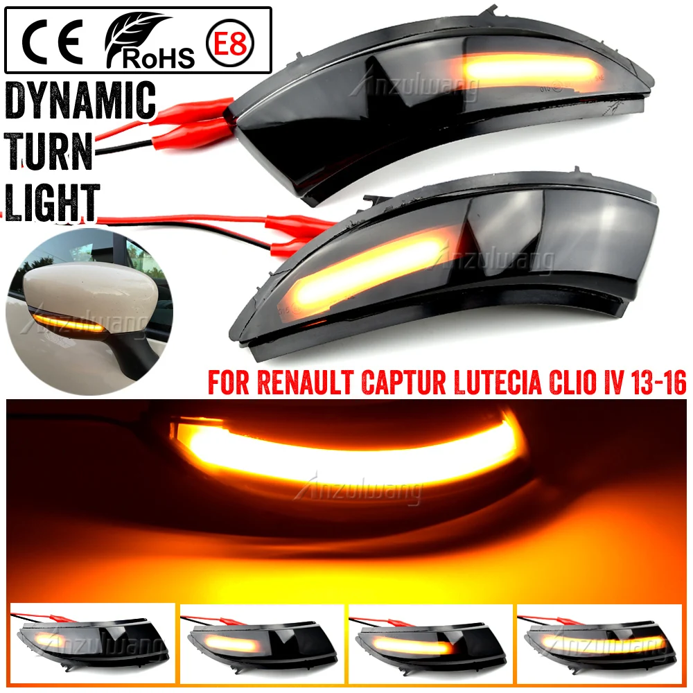 

Dynamic Blinker for Renault KAPTUR CAPTUR J5 H5 Clio IV MK4 4 Lutecia Grandtour LED Turn Signal 2013 2014 2015 2016 light
