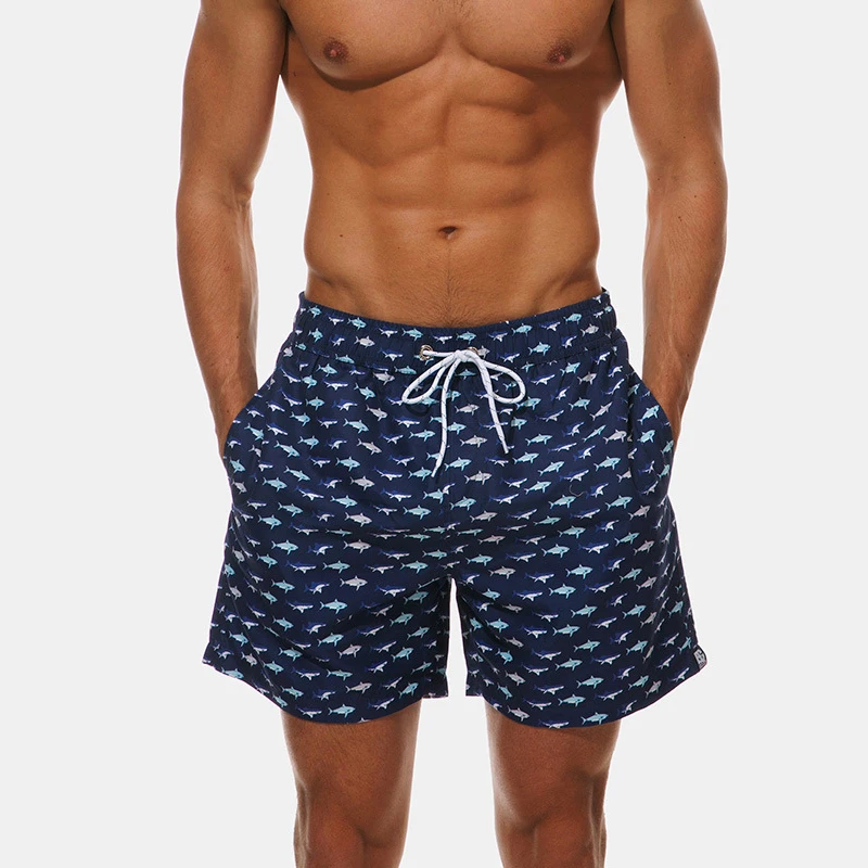 Горячие быстросохнущие мужские сексуальные плавки с принтом спортивные пляжные