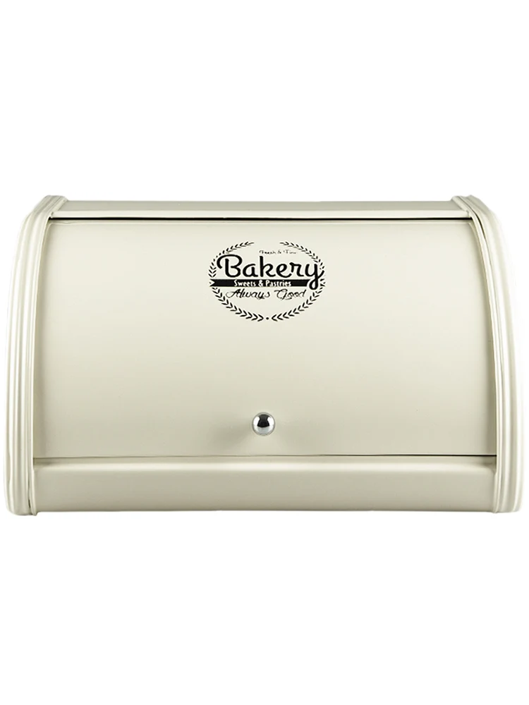 

French retro iron bread box galvanized iron and powder spraying household storage storage box biscuit snack storage box galvaniz