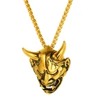 Ожерелье мужское, 4 стиля, с подвеской в виде рога дьявола, демона, черепа, из нержавеющей стали