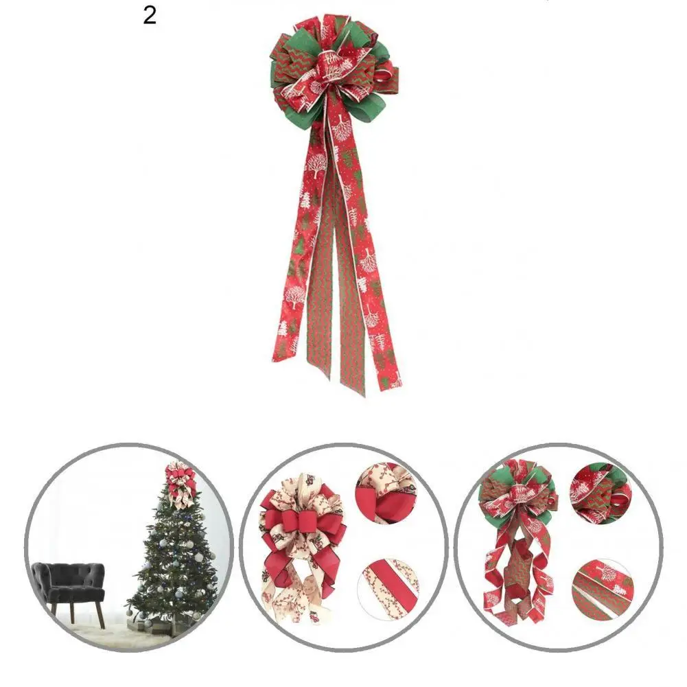 

Attractive Xmas Bowknot Eye-catching Reusable Xmas Bows Decoration Xmas Bows Decoration