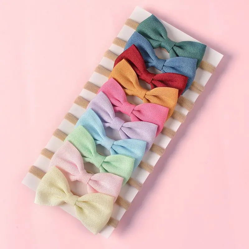 Детская повязка для волос с бантом аксессуары ручной работы новорожденных