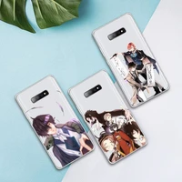 japan anime bungou stray dogs phone case transparent for samsung galaxy a 71 21s s note 8 9 10 plus 20 ultra