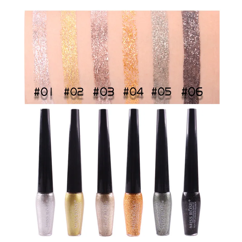 1 шт. Блестящий подводка для глаз долговечная жидкая 9 цветов сияющая