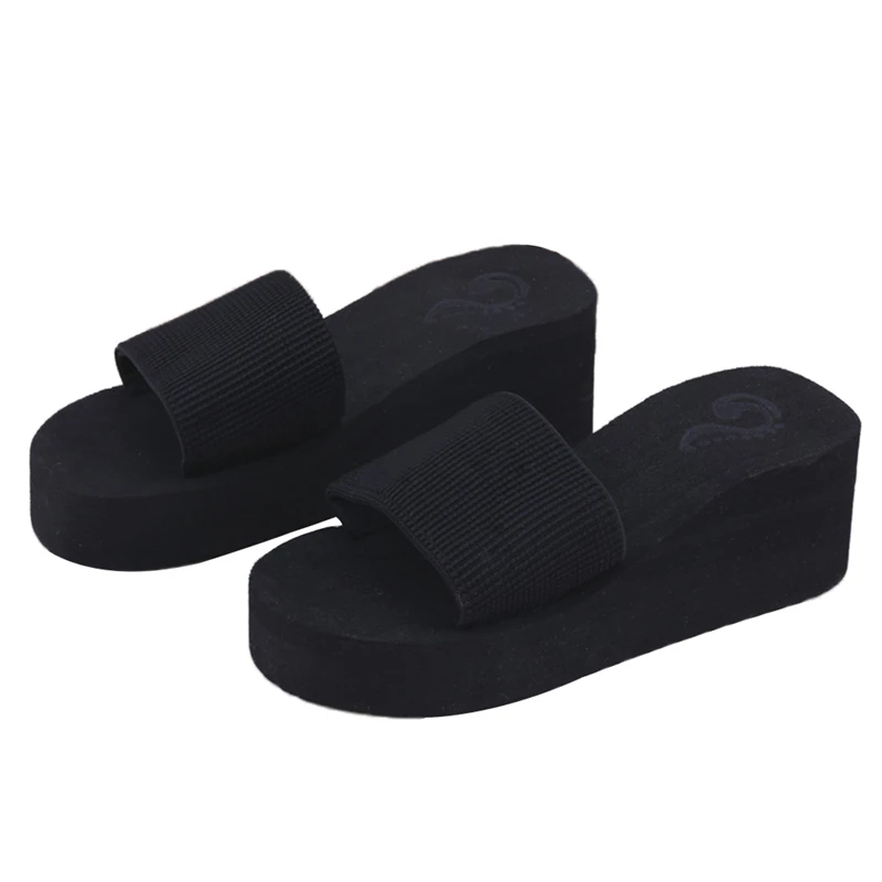 

Summer Soft Women Wedge Sandals Thong Flip Flops Flat Platform Slippers Beach LX9F