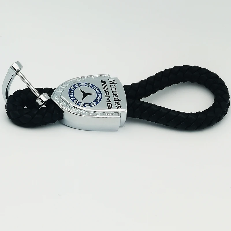 Специальный брелок для ключей Mercedes-Benz ручная работа плетеный кожаный