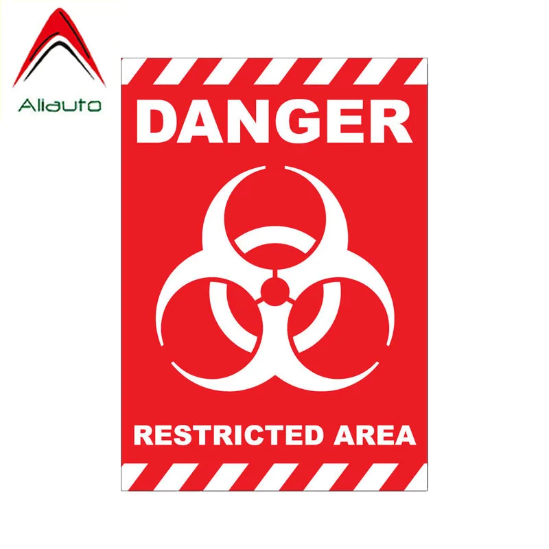 

Aliauto Car Sticker Amusing Danger Restricted Area Auto Styling Reflective Pvc Decal for Nissan Suzuki Peugeot Skoda,10cm*14cm