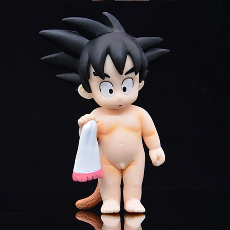 

New 11cm Kawaii Bath Son Goku Japan Action Figure PVC Model Toys Cute Childhood Goku Dolls Car Room Decor Birthday Gift for Boys