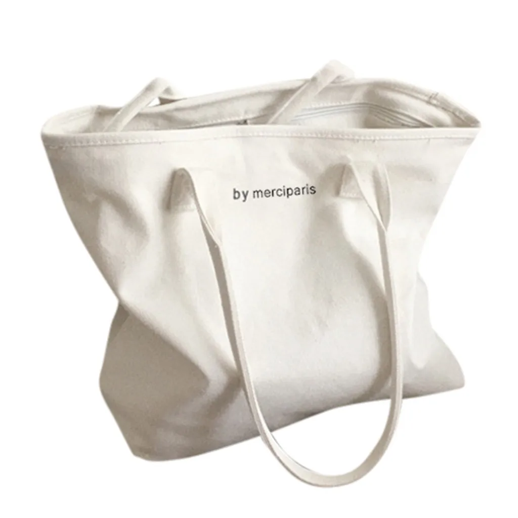 

#H15 New Big Capacity Women Bag HIgh Quality Canvas Shoulder Bag Designer Handbags Letter Zipper Female Handbag Bolsa Feminina