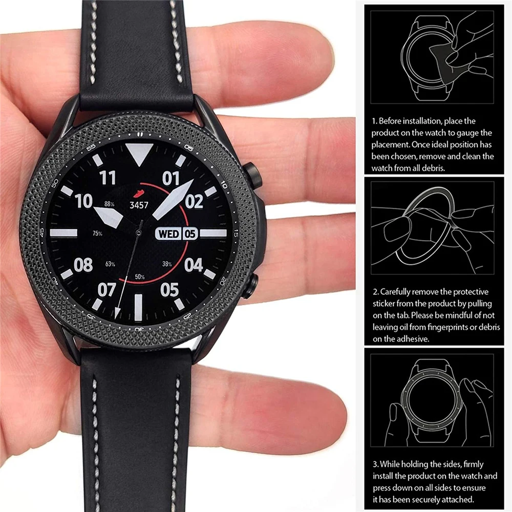 

cases for samsung galaxy watch 3 41mm 45mm case with bezel ring for galaxy watch 3 bezel loop Steel Anti Scratch cover tpu case