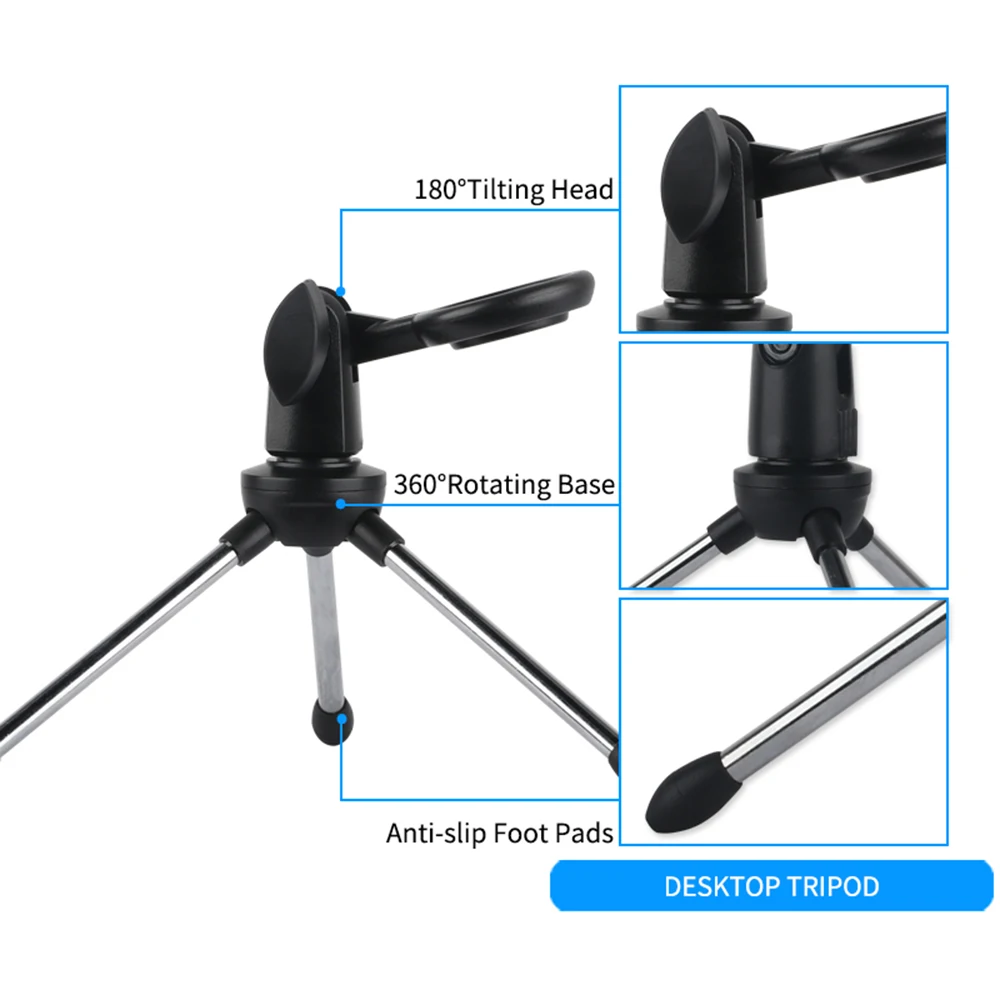 Микрофон ручка Панель Mic Gain Регулировка громкости с акустической штатив фильтром