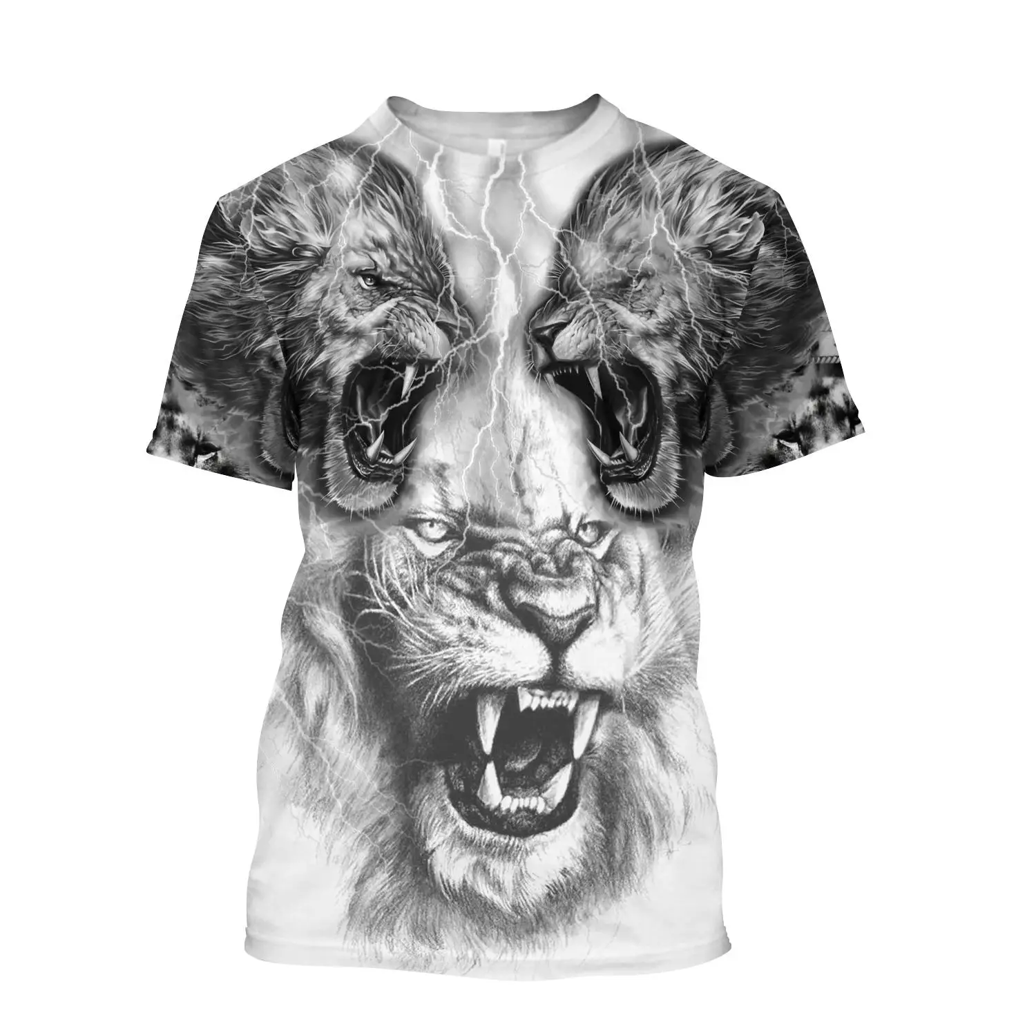 

Men Casual 3D Print T-Shirts Lion SeriesTattoo Hip-Hop Tshirts Animal Summer Tees Harajuku Punk Wome Unisex Short Sleeve Tops 02