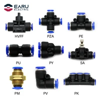 100pcs pneumatic fitting tube connector air water pipe push in hose couping 4mm 6mm 8mm 10mm 12mm pu py pk pv pm pe sa pza hvff