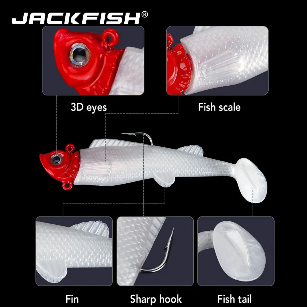 JACKFISH 7 г/15 г свинцовый джиг искусственная Мягкая приманка С рыболовным крючком 6