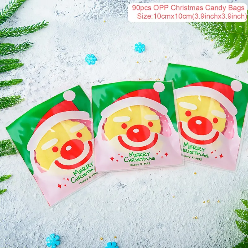 Cookie Bag 6 Рождественские подарочные коробки Санта-Клауса, рождественские украшения для дома, Navidad, рождественские подарки на елку, вечерние подарки - Цвет: Cookie Bag 6