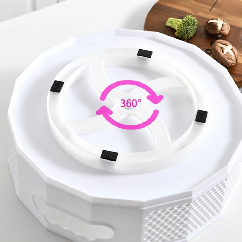 

1 Pcs Storage Tray Drain Rack Turntable Rotating Tray Spice Jar Organizer-White & 1 Pcs Metal Incense Burner Gold