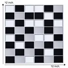 Мозаичные обои 12*12 дюймов, классические квадратные 3D водонепроницаемые самоклеящиеся настенные плитки-1 лист