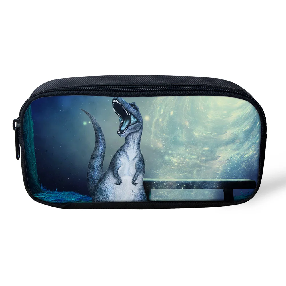 Повседневная косметичка с динозавром светильник синяя Ночная дорожная сумка на
