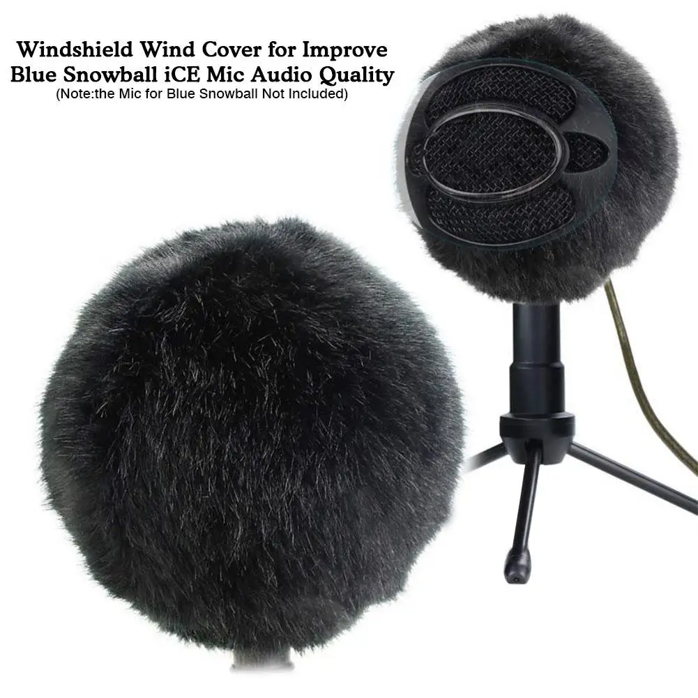 Furry Windscreen Muff Microphone Windshield Wind Cover Customized Pop Filter for Blue Snowball iCE Mic |