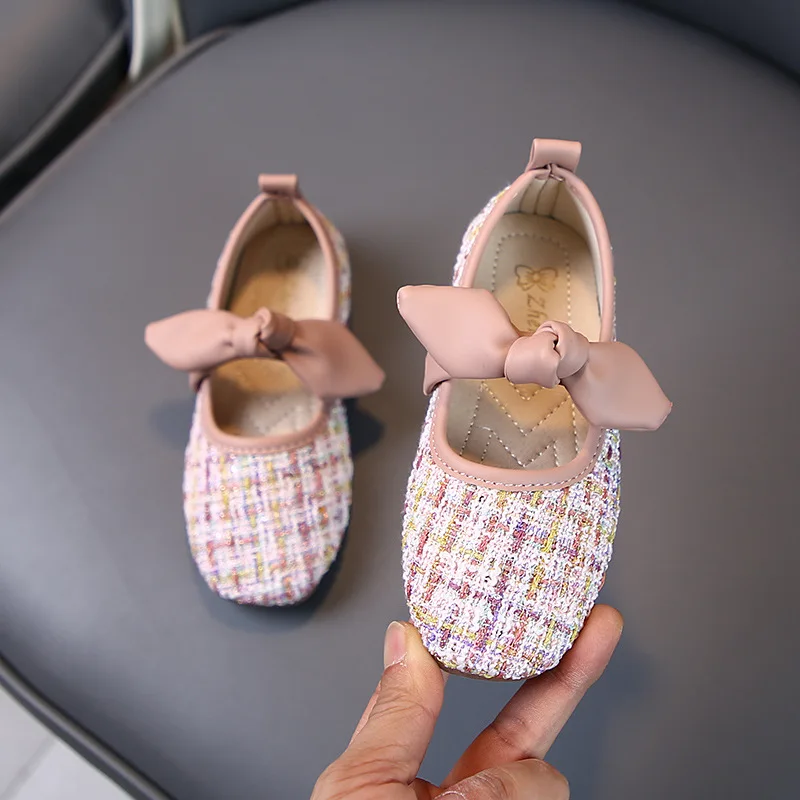 B&ampG Girl Princess Dancing Shoes Woven Summer Kids Breathable Anti-slip Stage Bow |