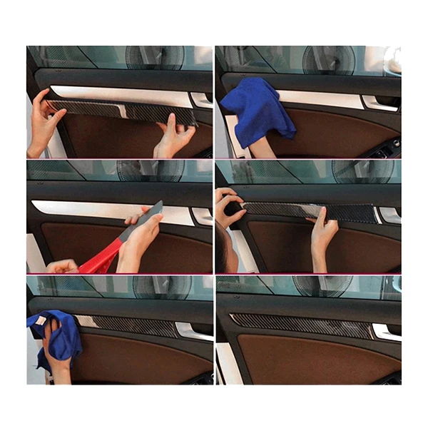 

Carbon Fiber Car Window Door Panel Trim Cover For- A4 B8 A5 2010 2011 2012 2013 2014 2015 2016