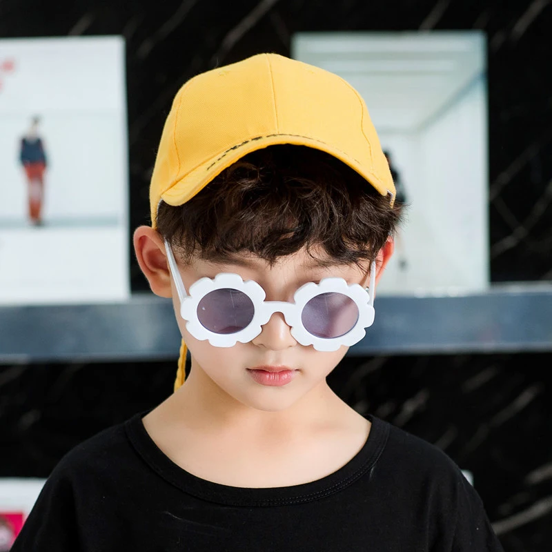 Солнцезащитные очки с подсолнухами для девочек новые летние пляжные малышей