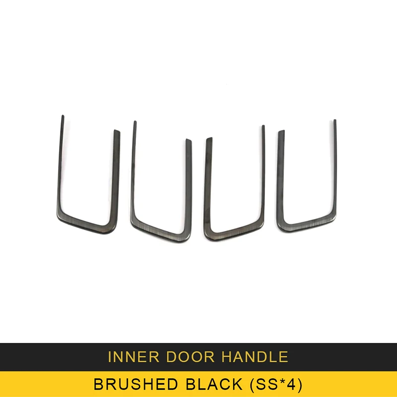 Brushed black X4 Карманго для Toyota Land Cruiser Prado 150, внутренняя дверная ручка, панель, накладка, рамка, наклейка, аксессуары для интерьера - Название цвета: Brushed black X4