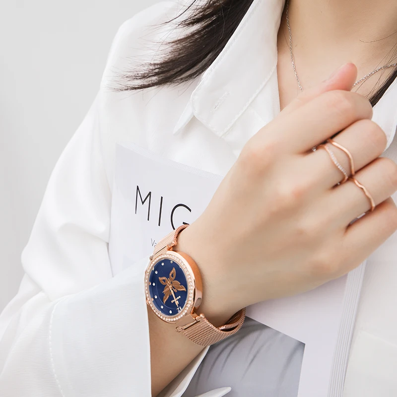 Часы наручные NAVIFORCE женские кварцевые модные люксовые простые элегантные с