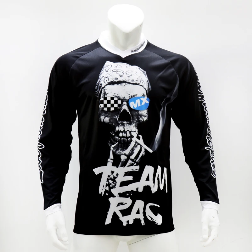 Рубашки для гоночной команды горного велосипеда Черная Спортивная одежда с