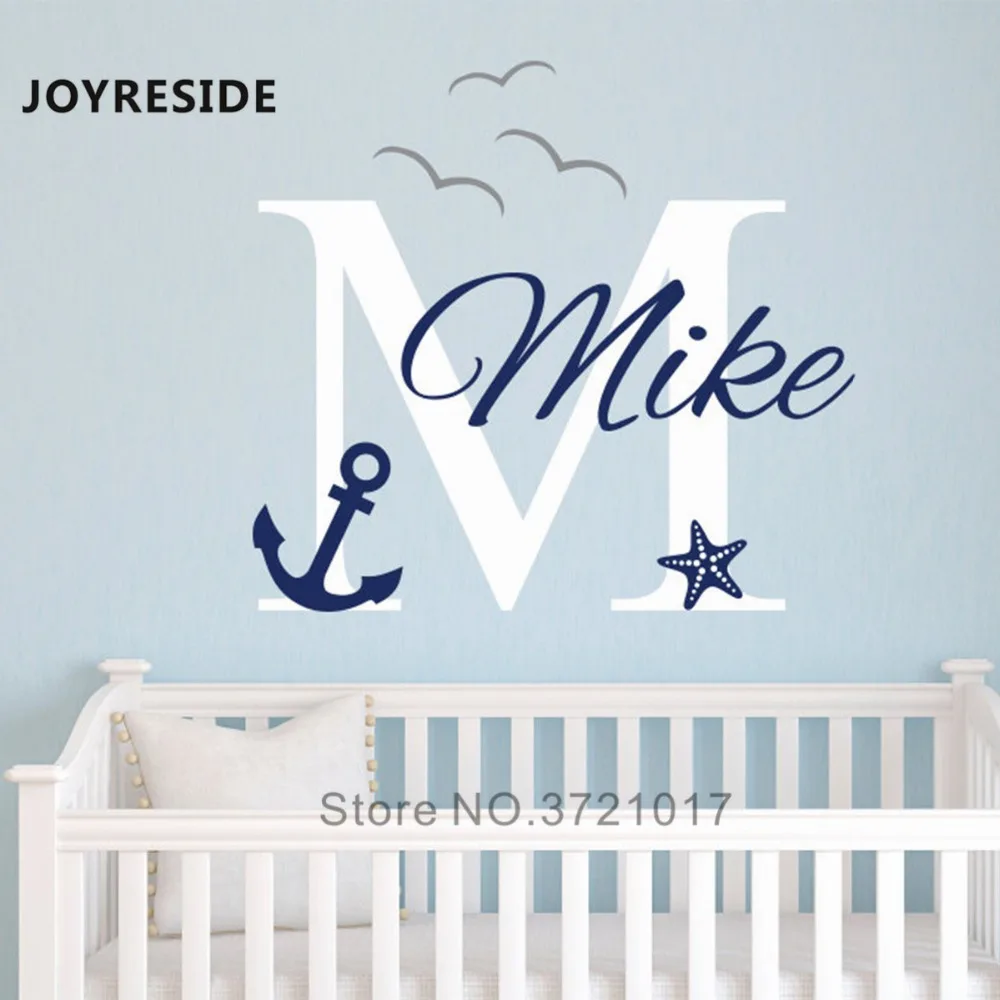 JOYRESIDE персонализированные названия стикер стены дома спальни Наклейки на стены с именем на заказ различные конструкции выбрать стены Sicker винил WM001