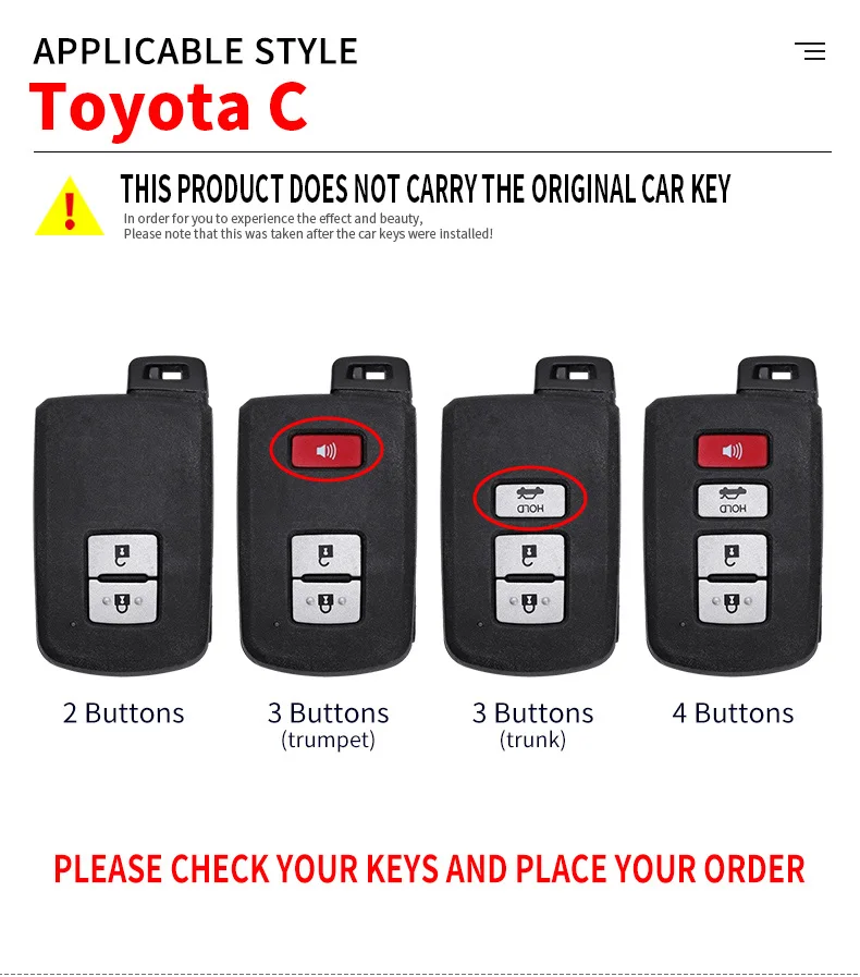 Чехол для автомобильного держателя из цинкового сплава чехол ключа Toyota Yaris Hybrid