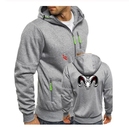 

NEW Men's Hoodies Tracksuit Autumn Winter Drawstring Pocket Bomber Hooded Sweatshirt Long Sleeve Zip Coat FDodge RAM Male Jacket