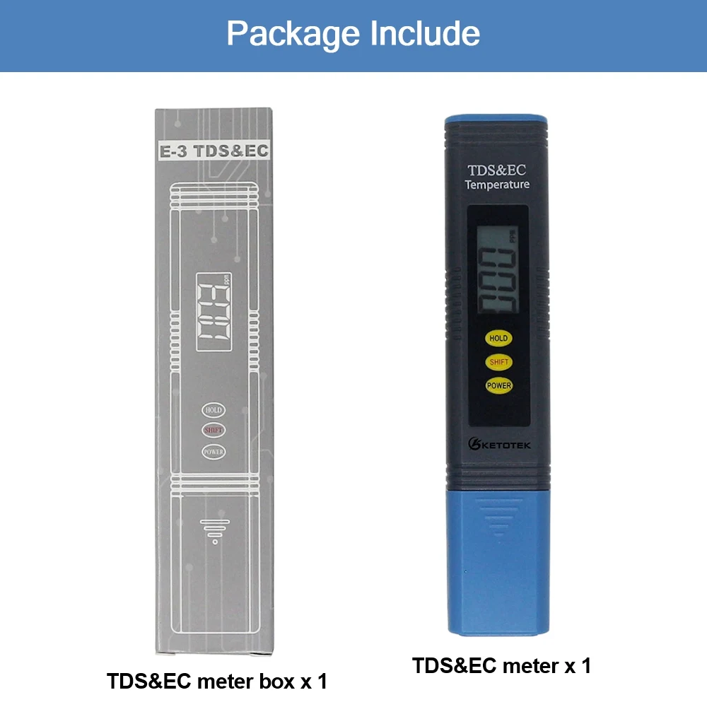 

Цифровой pH-метр Ketotek, термометр ATC TDS и EC, тестер температуры по Цельсию, градусов по Фаренгейту для аквариума, бассейна, вина, мочи, воды