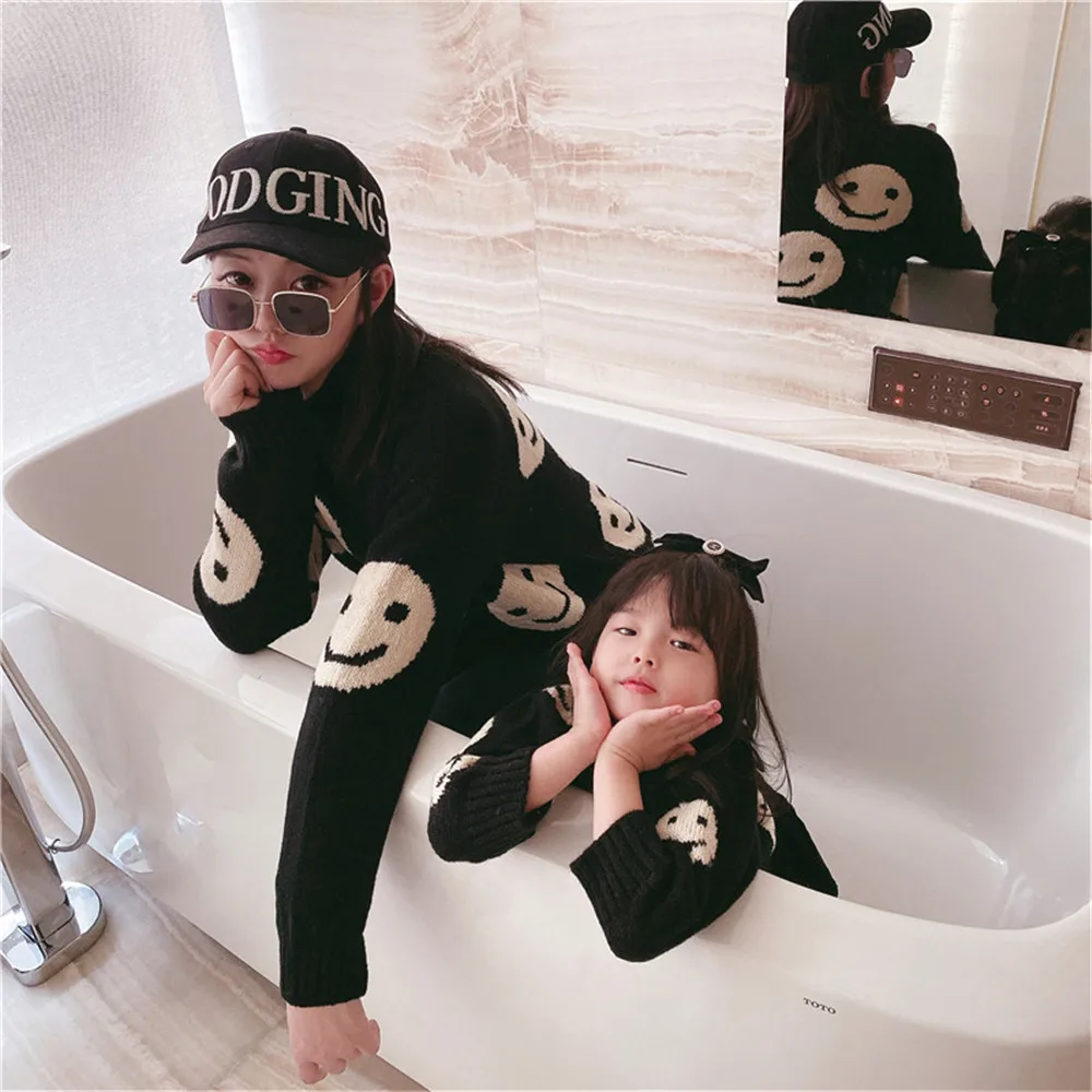 Осенне-зимний новый детский тренд для мальчиков и девочек 19 свитер с круглым