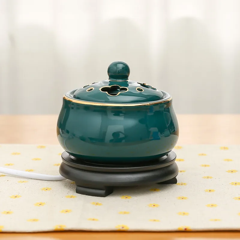 Малахит с зеленым таймером Электронная горелка для эфирного масла блок