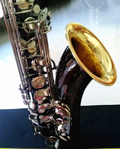 Профессиональный уровень саксофона тенор черный никель золотой колокольчик