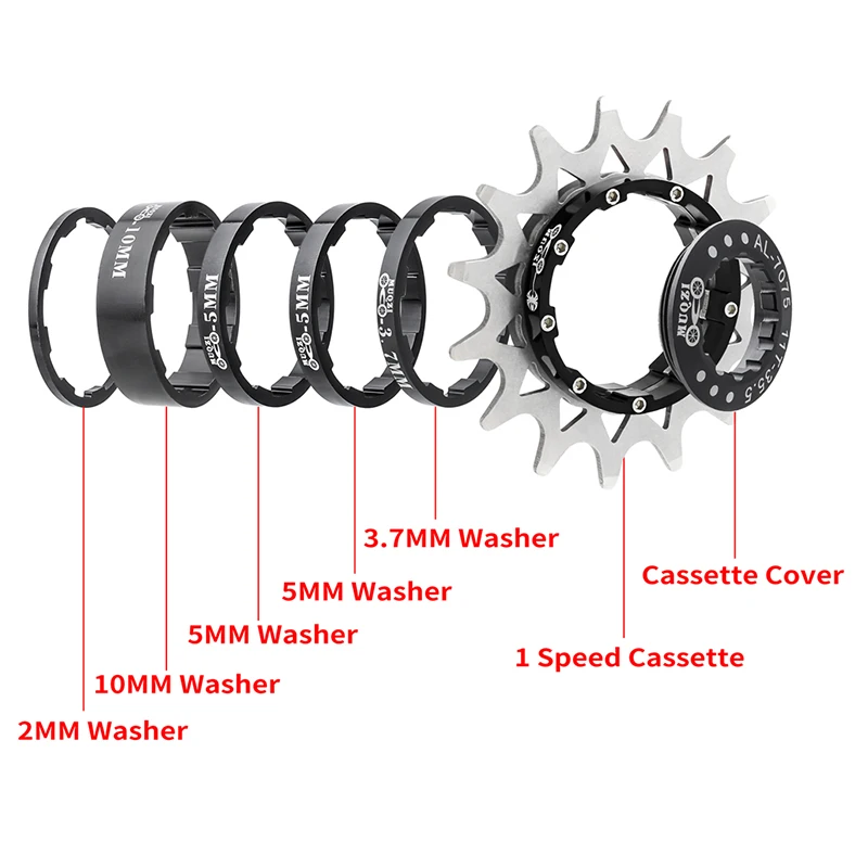 MUQZI Bike Conversion Kit Compatable 12T 13T 14T 15T 16T 17T Single Speed Cassette Cog And Chain Tensioner | Спорт и развлечения