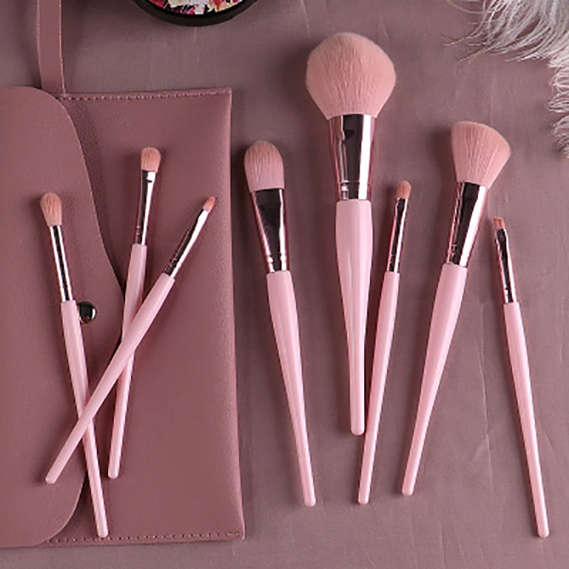 New Makeup Brush Beginner Makeup Tools Full Set of Microcrystalline Silk Fiber Hair 8 Makeup Brush Set Brush Pack
