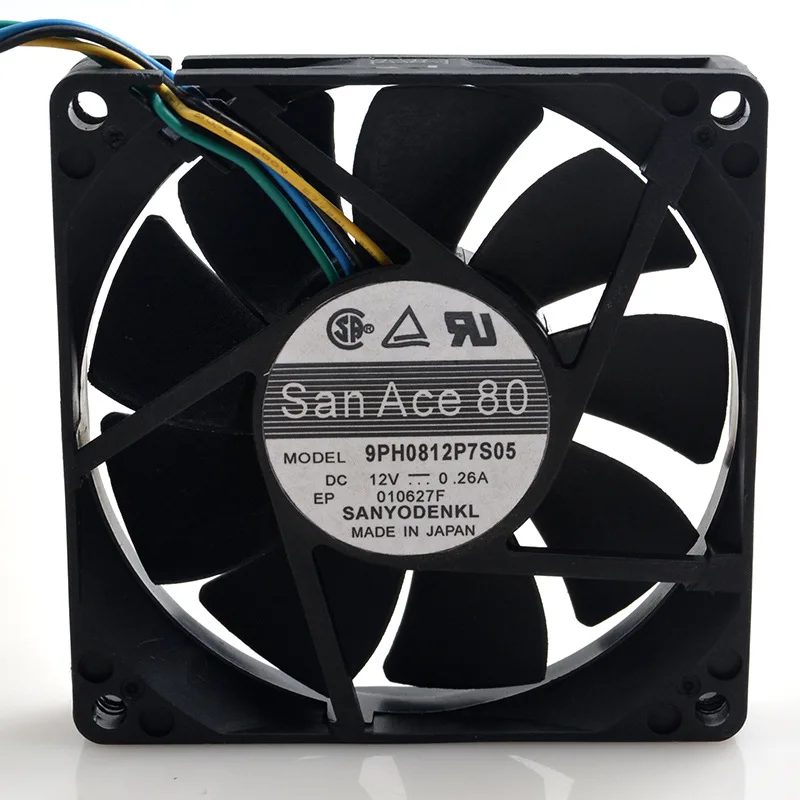 Для Sanyo 9ph 0812 p7s05 8015 12v 0.26a8cm 8cm PWM вентилятор шасси|Кулеры и системы охлаждения
