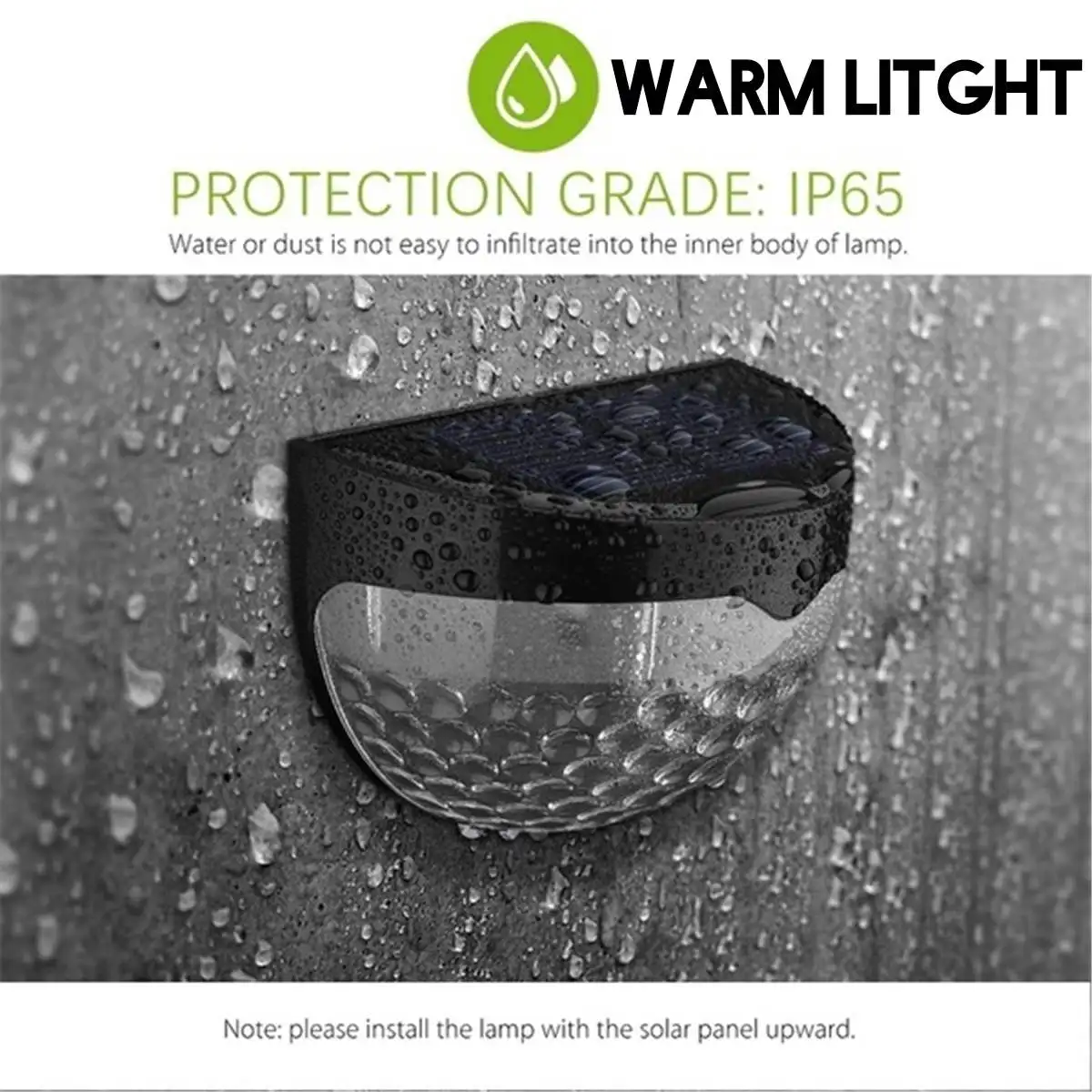 Black Warm light 2 шт./компл. светодиодный солнечный светильник Водонепроницаемый Солнечный Мощность лампа Сенсор настенный светильник 6 светодиодный s Автоматическое включение/OFF открытый сад патио забор лампа - Испускаемый цвет: Black Warm light