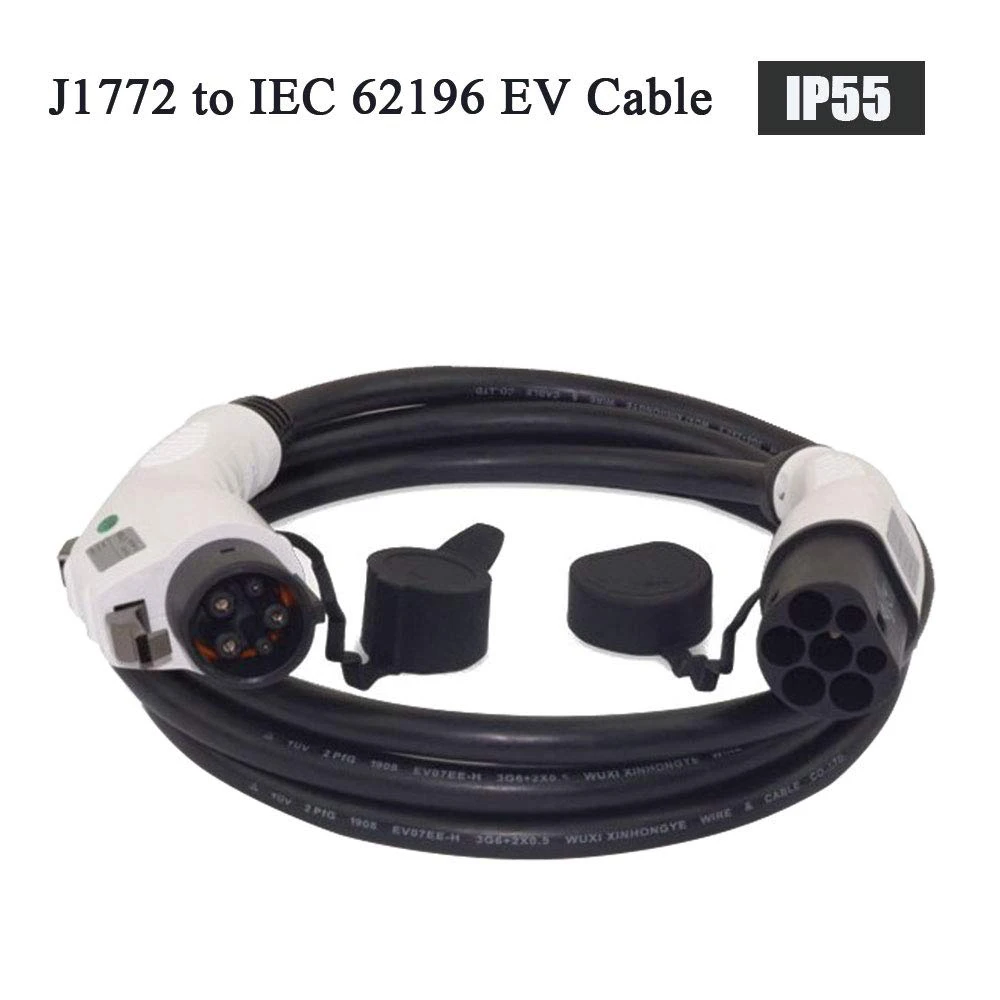 EV зарядный кабель 16A 32A J1772 тип 1 Тип 2 IEC62196 разъем с 5 м шнур автомобильное зарядное