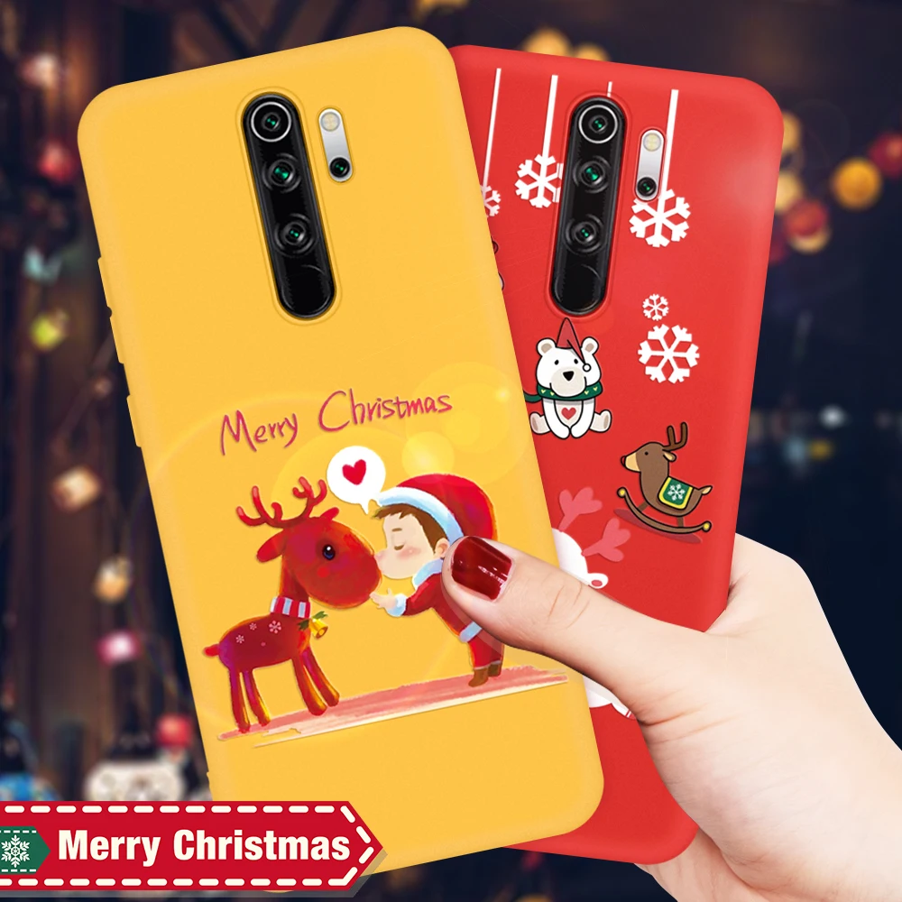 Чехол для телефона с рождественским рисунком Xiaomi Redmi Note 8 Pro 7 Мягкий Силиконовый