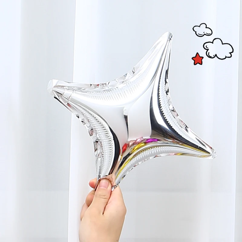 10Pcs/Lot 10Inch Four Star Aluminum Foil Balloon Baby Shower Birthday Party Wedding Decoration Valentine's Day helium Globos - купить по