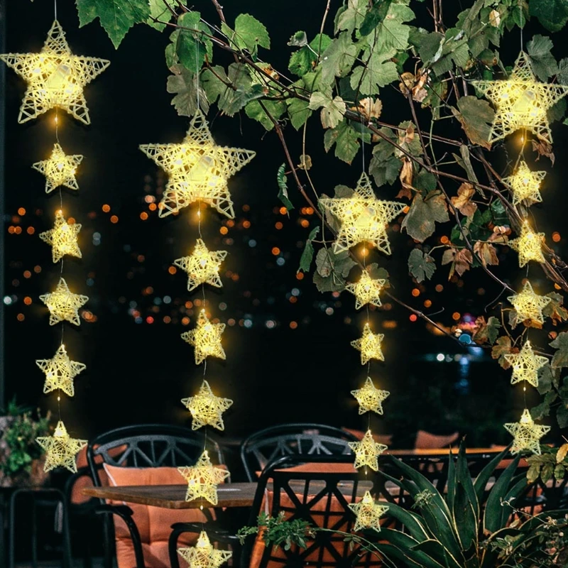

Star String Lights Elagant Dream Catcher Around Lights Battery Operated Dream Catcher Lighting Decorations Extendable Indoor Out