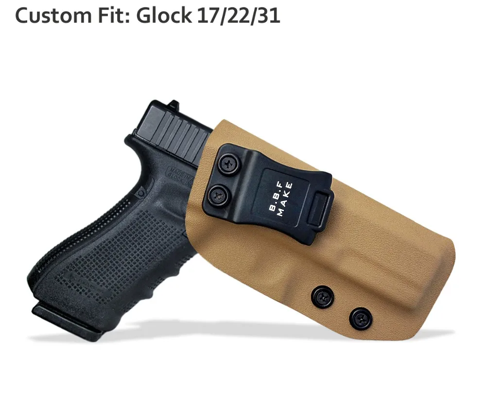 BBF Make IWB Тактический KYDEX пистолет кобура Glock 19 17 25 26 27 28 43 22 23 31 32 Внутри Скрытого Ношения кейс для пистолета аксессуары
