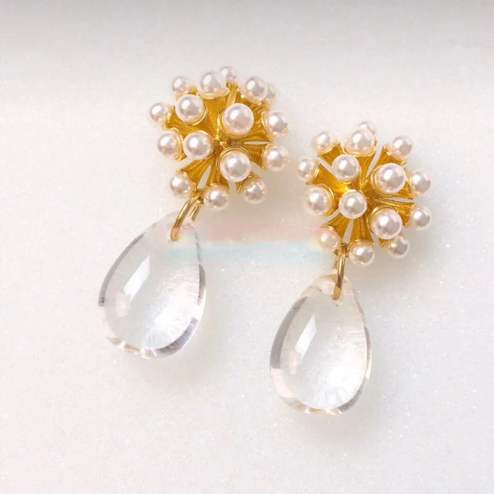 Модная прозрачная КАПЛЕВИДНАЯ полимерная серьга акриловая жемчужина серьги 2019