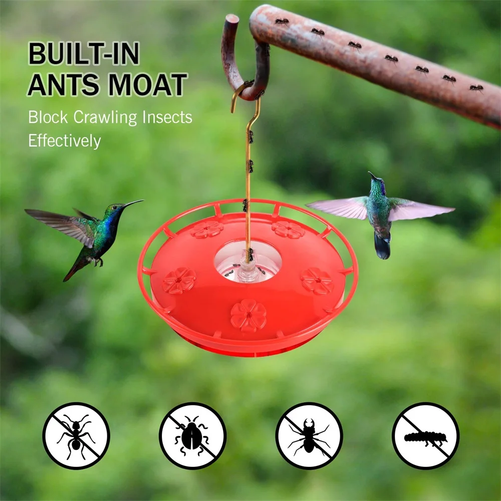 

Hummingbird Feeder for Outdoors Leak-Proof Hummer Bird Feeder for Window Easy to Clean and Fill, Including Hanger with 5 Feeder