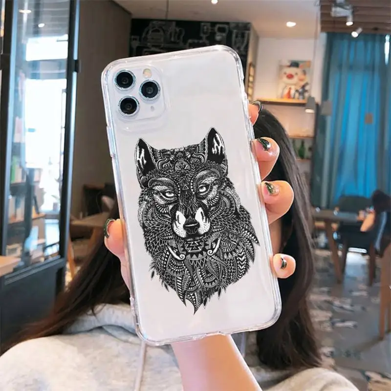 

Animal elephant giraffe cat owl Phone Case Transparent soft For iphone 5 6 7 8 11 12 s c se plus mini x xs xr pro max