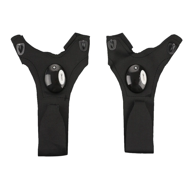 1 пара Открытый Рыбалка Волшебный ремень перчатки без пальцев ночной Светильник