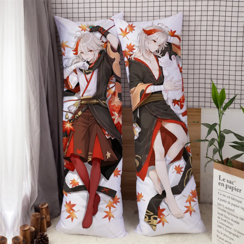 

Game Genshin Impact Kaedehara Kazuha Dakimakura Pillow Case Cosplay Hugging Body Cartoon Accessories